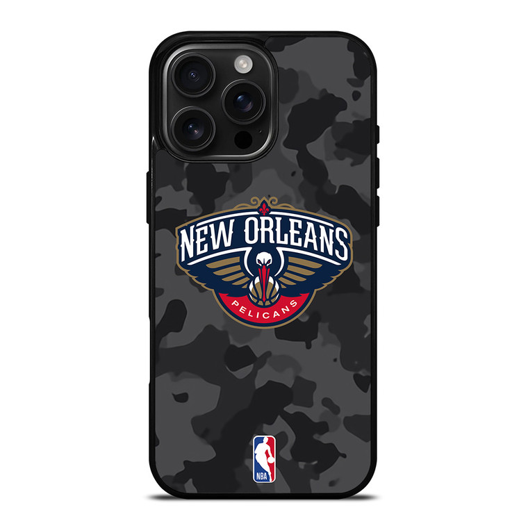 NEW ORLEANS PELICANS BLACK CAMO iPhone 16 Pro Max Case Cover