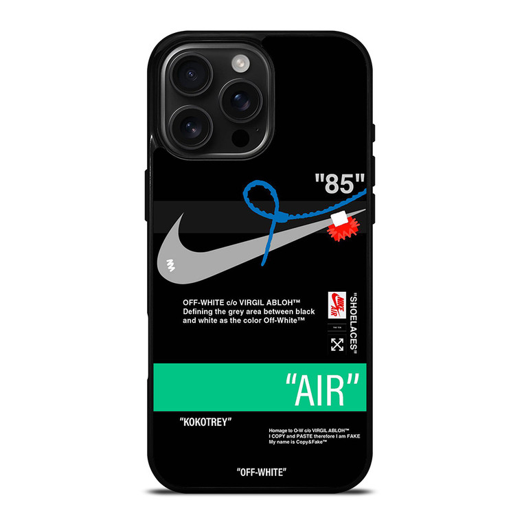 NIKE AIR OFF WHITE iPhone 16 Pro Max Case Cover