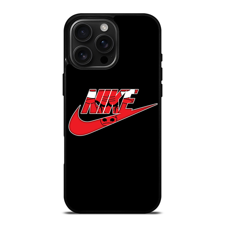 NIKE CHICAGO BULLS SWOOSH iPhone 16 Pro Max Case Cover NIKE CHICAGO BULLS SWOOSH iPhone 16 Pro Max Case Cover