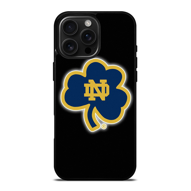 NOTRE DAME FOOTBALL LEAF CLOVER iPhone 16 Pro Max Case Cover