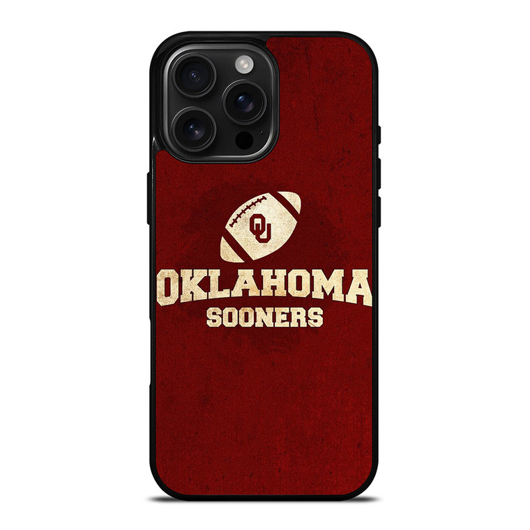 OKLAHOMA SOONERS FOOTBALL iPhone 16 Pro Max Case Cover