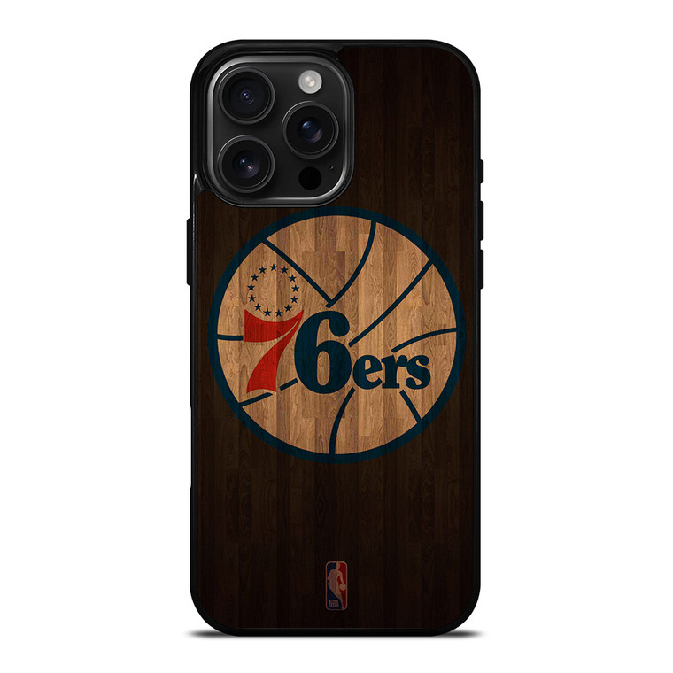 PHILADELPHIA 76ERS BASKETBALL COURT NBA iPhone 16 Pro Max Case Cover