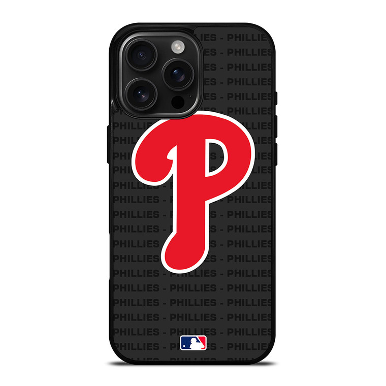 PHILADELPHIA PHILLIES BASEBALL BLACK iPhone 16 Pro Max Case Cover