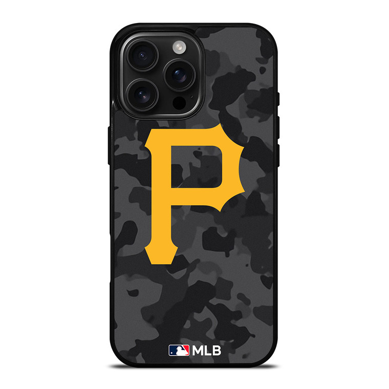 PITTSBURGH PIRATES BASEBALL BLACK CAMO iPhone 16 Pro Max Case Cover