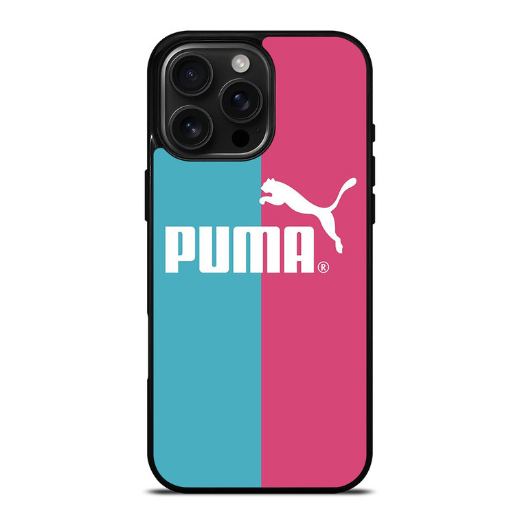 PUMA LOGO BLUE PINK ICON iPhone 16 Pro Max Case Cover