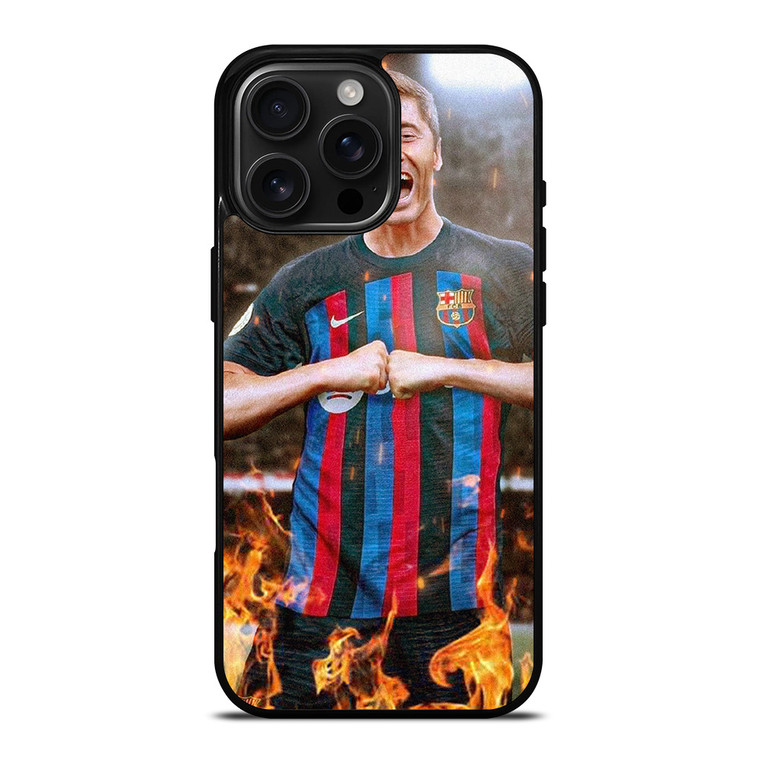 ROBERT LEWANDOWSKI FC BARCELONA iPhone 16 Pro Max Case Cover