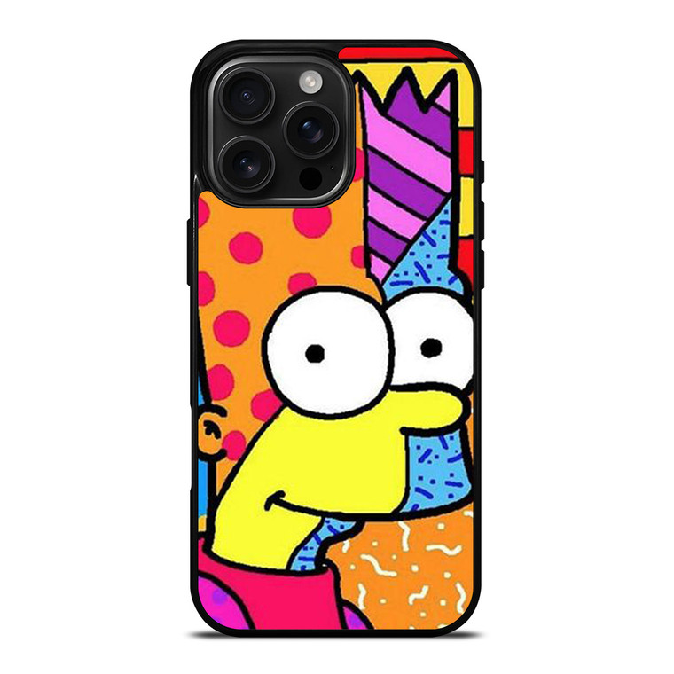 ROMERO BRITTO BART SIMPSONS ART iPhone 16 Pro Max Case Cover