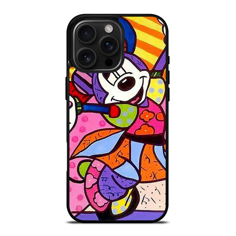 ROMERO BRITTO MINNIE MOUSE ART iPhone 16 Pro Max Case Cover