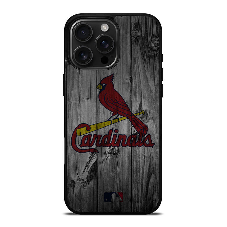 SAINT LOUIS CARDINALS BASEBALL MLB WOOD LOGO iPhone 16 Pro Max Case Cover
