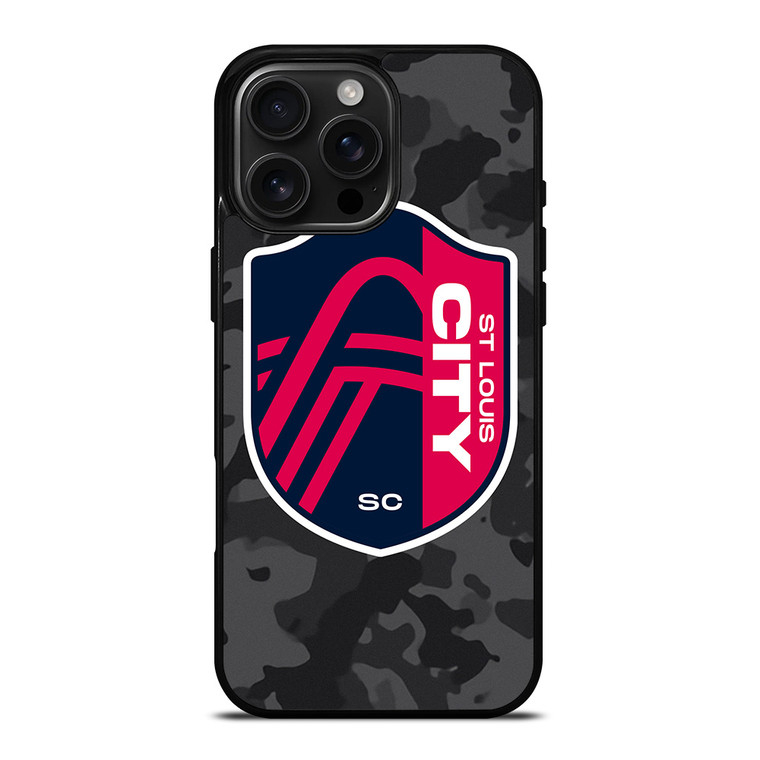 SAINT LOUIS CITY MLS BLACK CAMO iPhone 16 Pro Max Case Cover