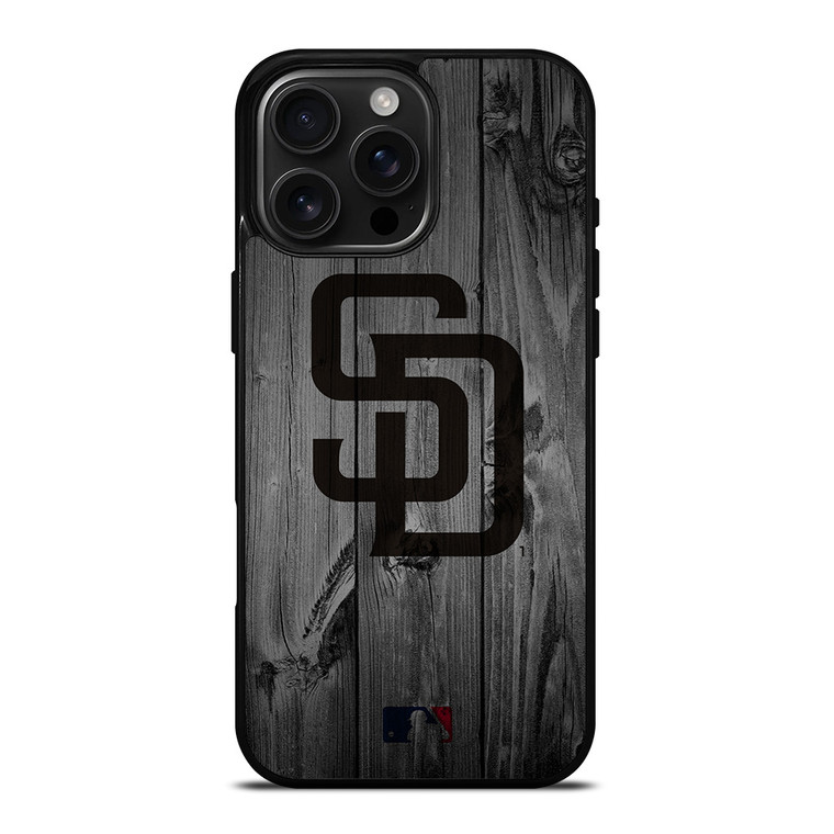 SAN DIEGO PADRES BASEBALL MLB WOOD LOGO iPhone 16 Pro Max Case Cover