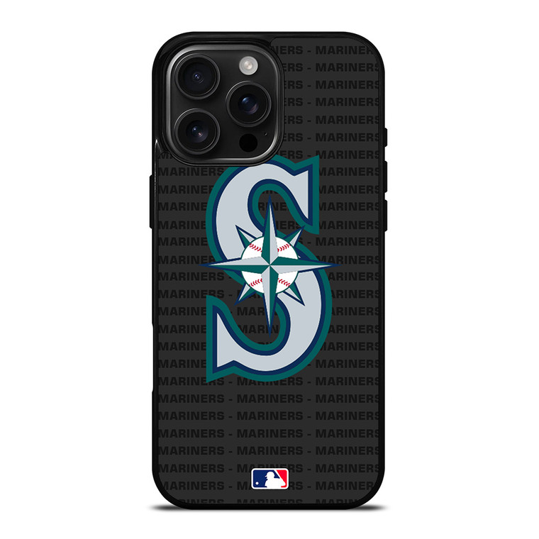 SEATTLE MARINERS BASEBALL BLACK iPhone 16 Pro Max Case Cover
