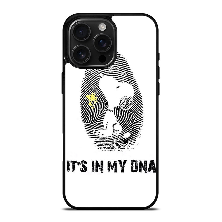 SNOOPY THE PEANUTS FINGER PRINT MY DNA iPhone 16 Pro Max Case Cover