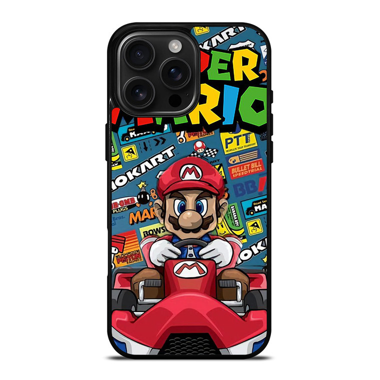 SUPER MARIO BROSS NINTENDO GAME MARIO CART iPhone 16 Pro Max Case Cover