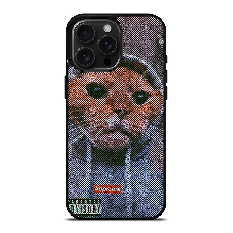 SUPREME CUTE CAT 2 iPhone 16 Pro Max Case Cover