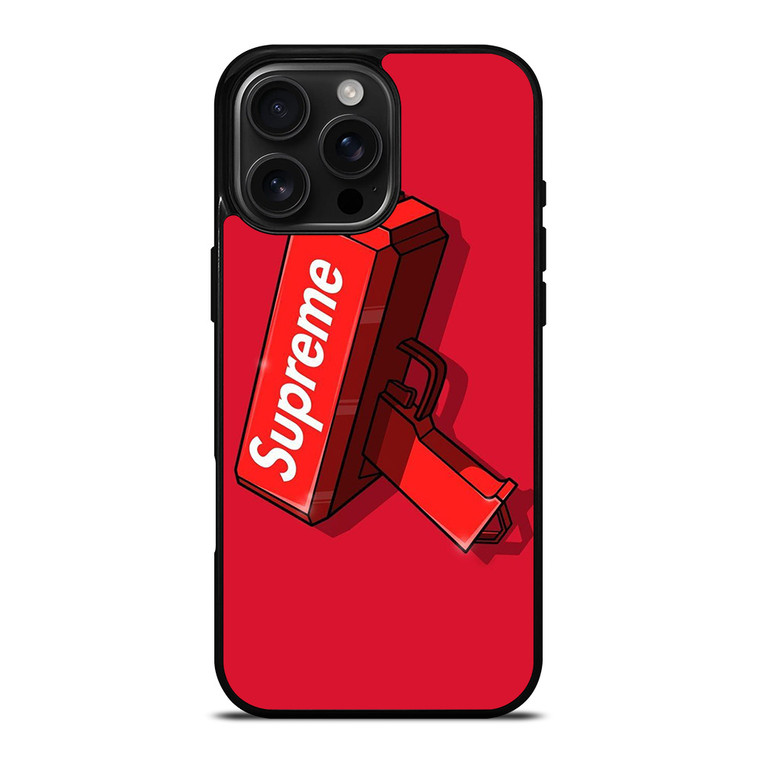 SUPREME MONEY GUN iPhone 16 Pro Max Case Cover