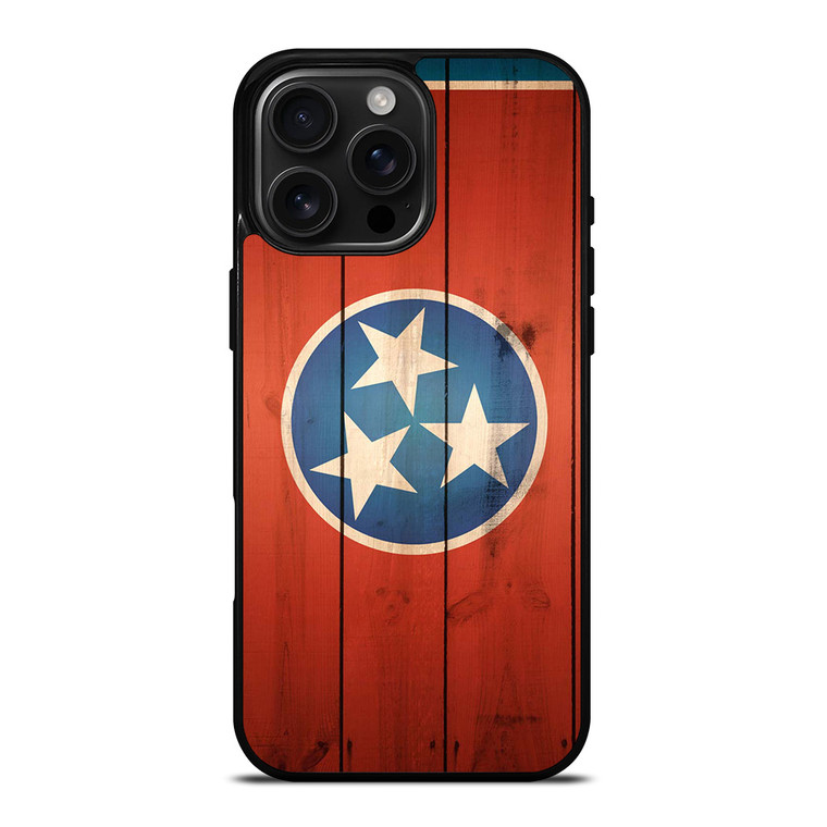 TENNESSEE FLAG WOOD iPhone 16 Pro Max Case Cover