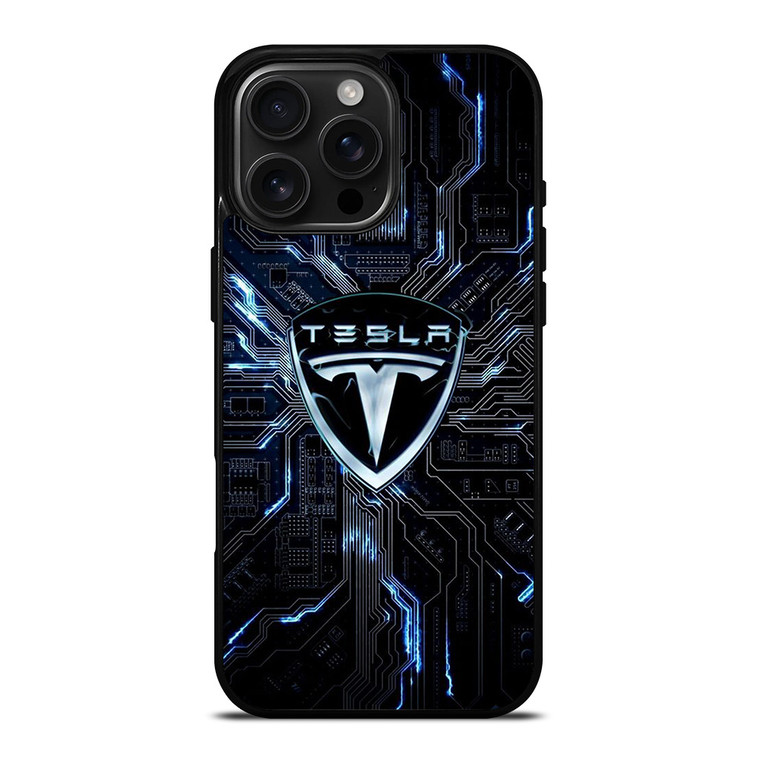 TESLA ELECTRIC CAR LOGO iPhone 16 Pro Max Case Cover