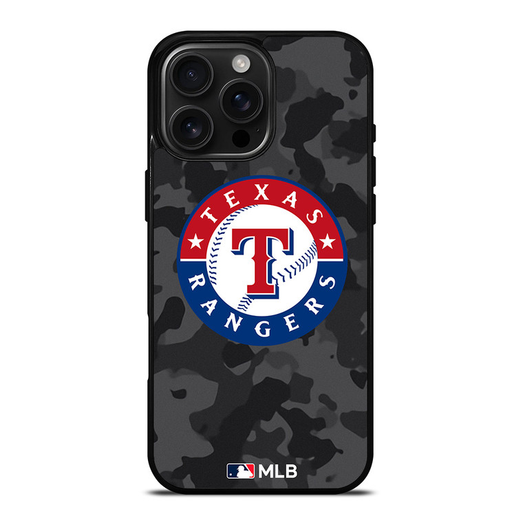 TEXAS RANGERS BASEBALL BLACK CAMO iPhone 16 Pro Max Case Cover