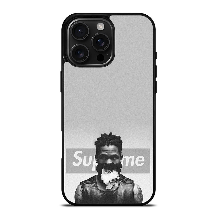 TRAVIS SCOTT SUPREME BLACK WHITE iPhone 16 Pro Max Case Cover