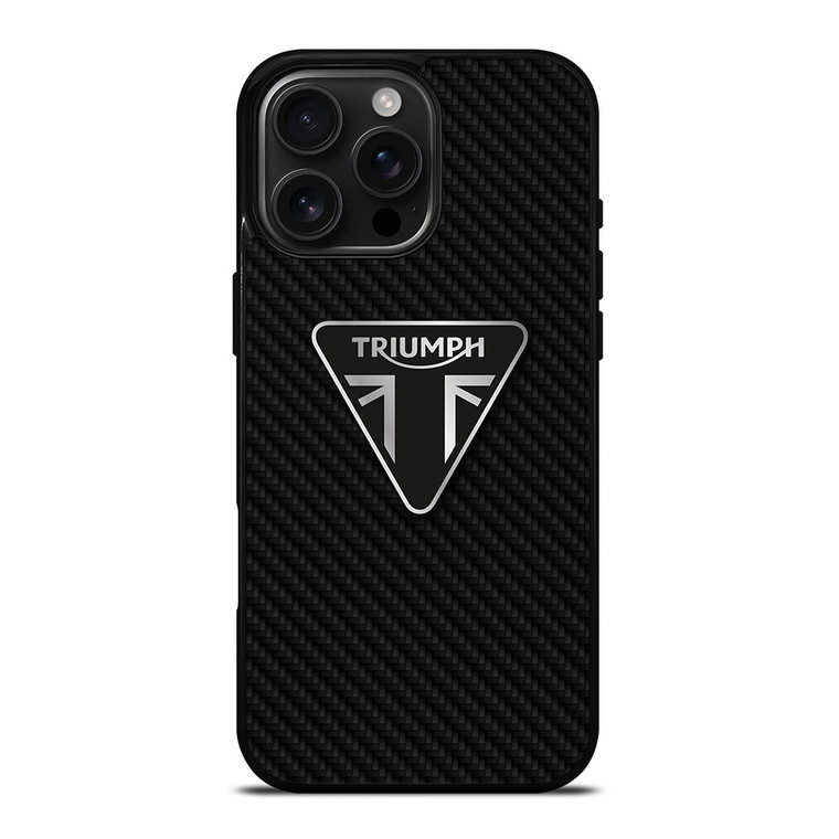 TRIUMPH MOTORCYCLES CARBON FIBER iPhone 16 Pro Max Case Cover