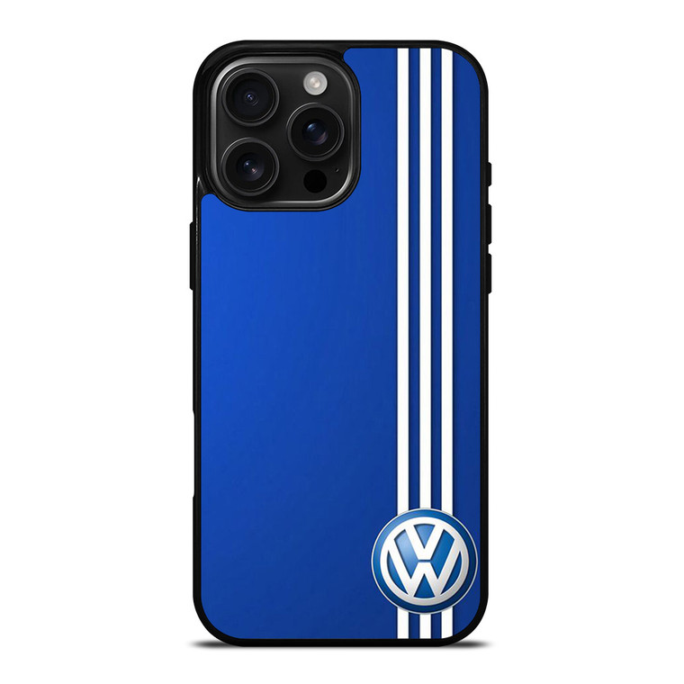 VOLKSWAGEN BLUE STRIPE LOGO iPhone 16 Pro Max Case Cover