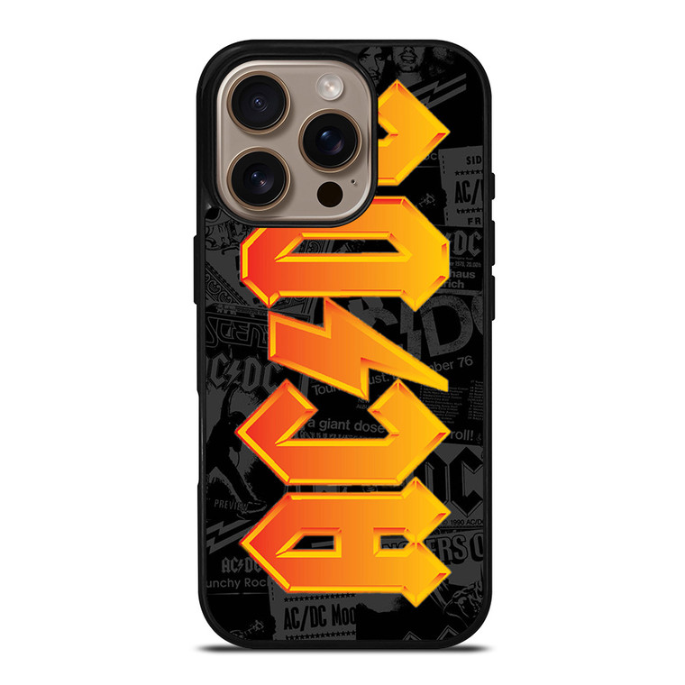 ACDC ROCK BAND POSTER iPhone 16 Pro Case Cover