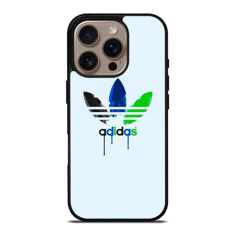 ADIDAS LOGO GREEN BLUE ICON iPhone 16 Pro Case Cover