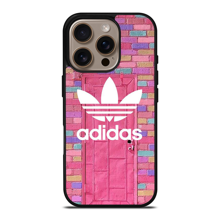 ADIDAS LOGO PINK WALL iPhone 16 Pro Case Cover