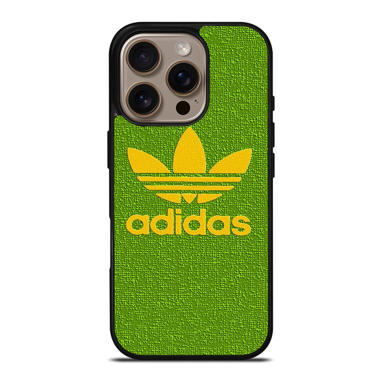 ADIDAS LOGO YELLOW GREEN iPhone 16 Pro Case Cover