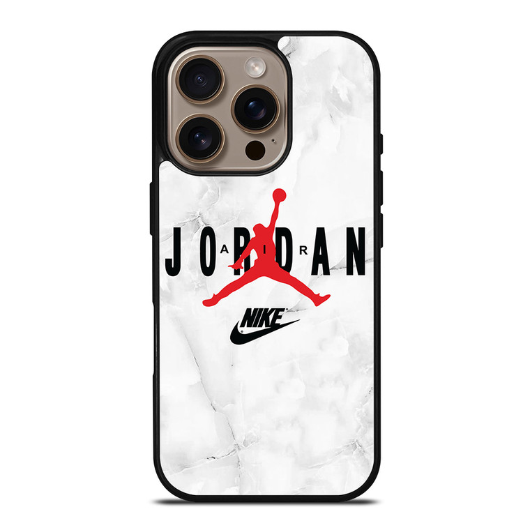 AIR JORDAN NIKE SHOES LOGO MARBLE iPhone 16 Pro Case Cover
