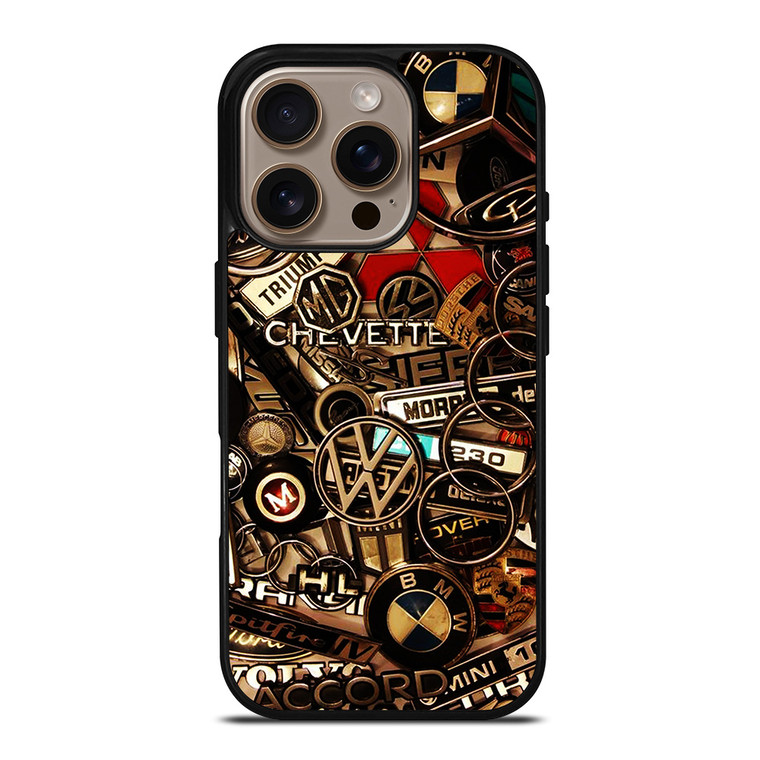 ALL CARS METAL LOGO iPhone 16 Pro Case Cover