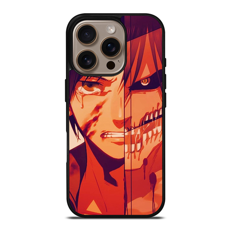 ATTACK ON TITAN EREN YEAGER ANIME iPhone 16 Pro Case Cover