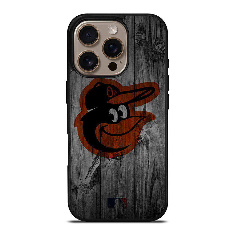 BALTIMORE ORIOLES BASEBALL MLB WOOD LOGO iPhone 16 Pro Case Cover