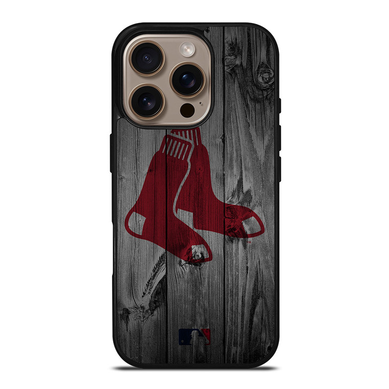 BOSTON RED SOX BASEBALL MLB WOOD LOGO iPhone 16 Pro Case Cover