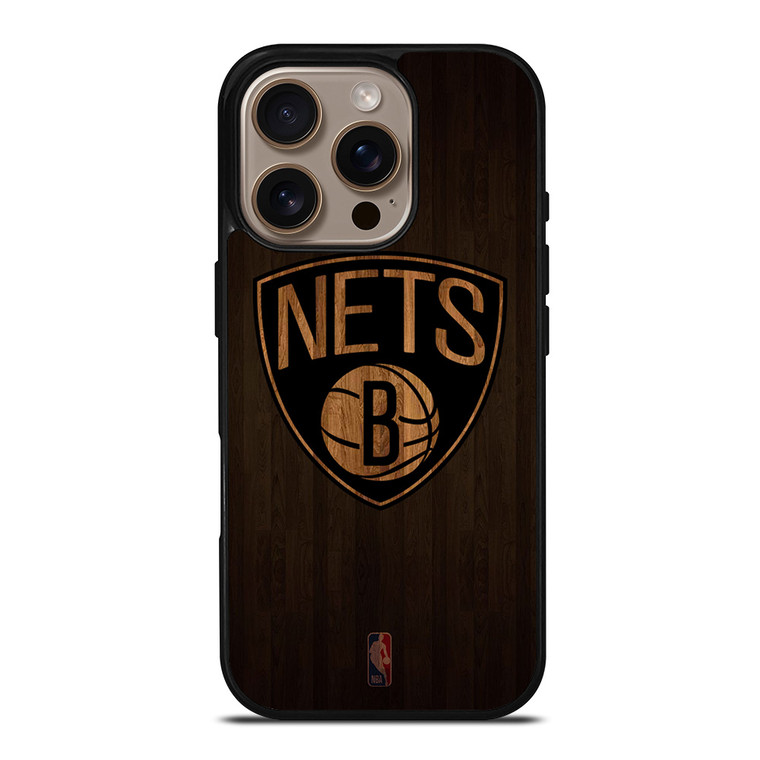 BROOKLYN NETS BASKETBALL COURT NBA iPhone 16 Pro Case Cover