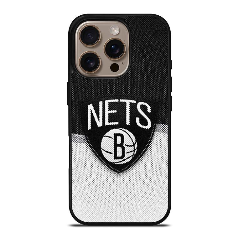 BROOKLYN NETS NBA BASKETBALL LOGO 2 iPhone 16 Pro Case Cover