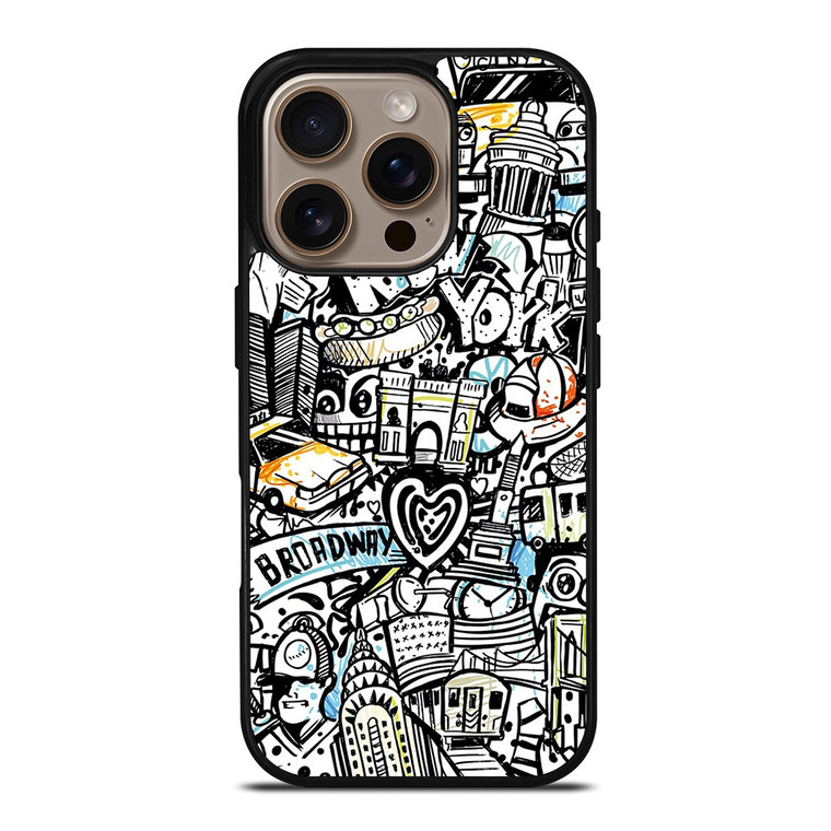 BROOKLYN NEW YORK ART iPhone 16 Pro Case Cover