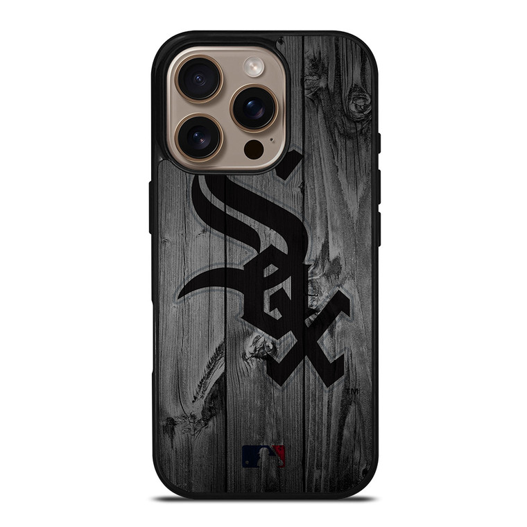 CHICAGO WHITE SOX BASEBALL MLB WOOD LOGO iPhone 16 Pro Case Cover