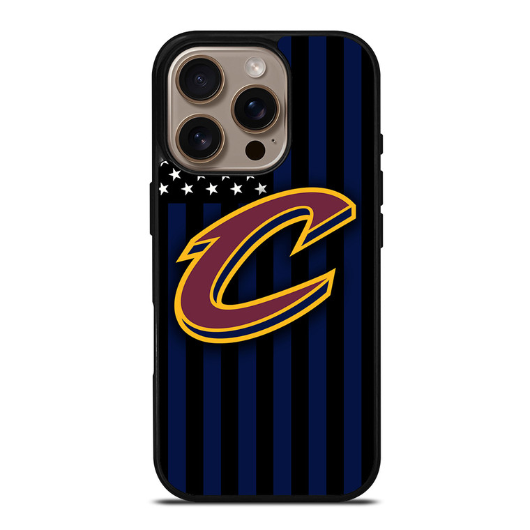 CLEVELAND CAVALIERS NBA USA FLAG iPhone 16 Pro Case Cover