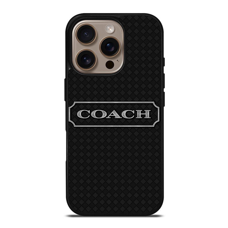 COACH NEW YORK LOGO BLACK iPhone 16 Pro Case Cover