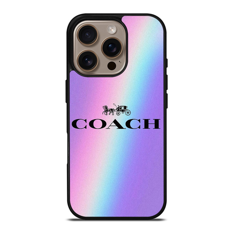 COACH NEW YORK VINTAGE RAINBOW iPhone 16 Pro Case Cover
