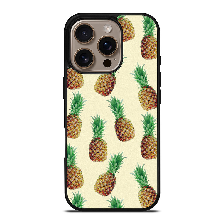CUTE PINEAPPLE PATTERN iPhone 16 Pro Case Cover