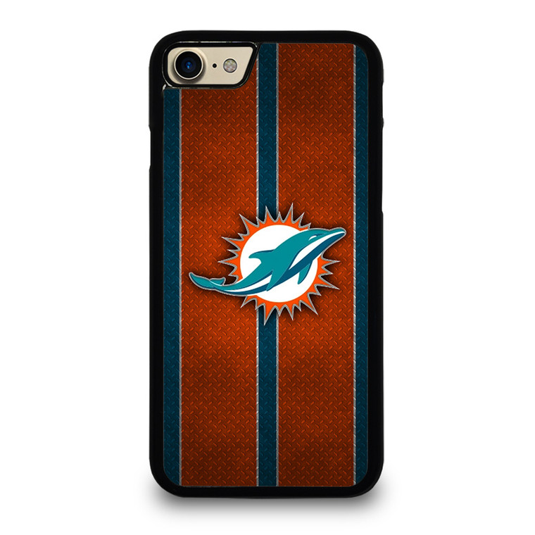 MIAMI DOPHINS NFL METAL STRIPE iPhone 7 / 8 Case Cover