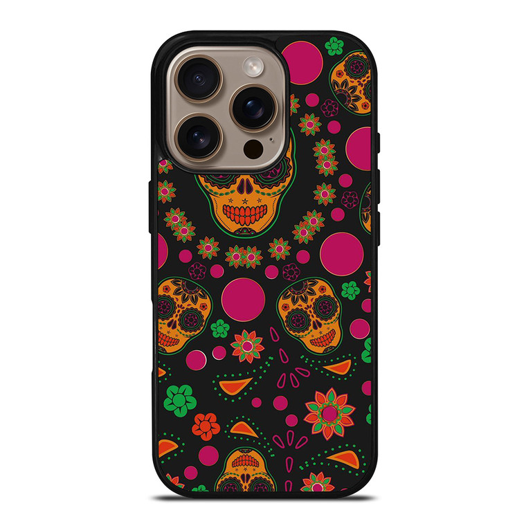 DIA DE LOS MUERTOS PATTERN iPhone 16 Pro Case Cover