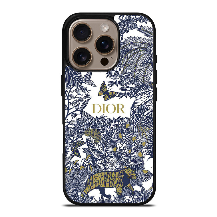 DIOR FLORAL BLUE iPhone 16 Pro Case Cover