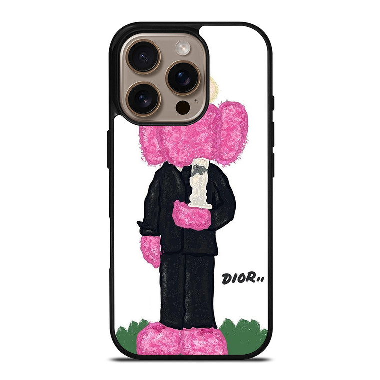 DIOR X KAWS CUTE iPhone 16 Pro Case Cover DIOR X KAWS CUTE iPhone 16 Pro Case Cover