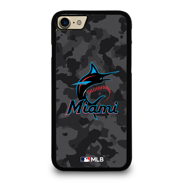 MIAMI MARLINS BASEBALL BLACK CAMO iPhone 7 / 8 Case Cover