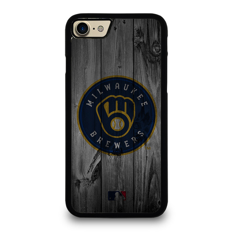 MILWAUKEE BREWERS BASEBALL MLB WOOD LOGO iPhone 7 / 8 Case Cover