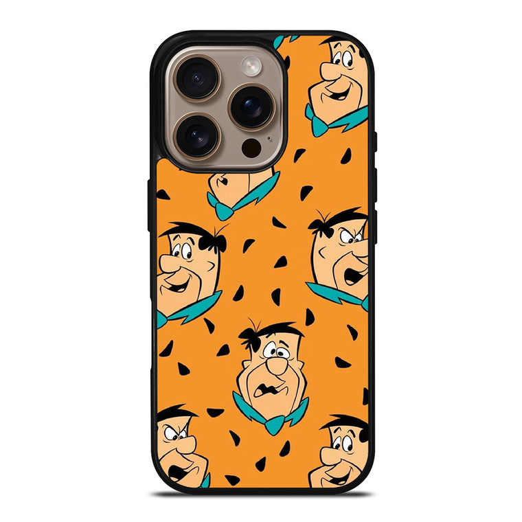 FRED FLINTSTONE CARTOON PATTERN iPhone 16 Pro Case Cover